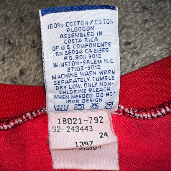 Champion Black and Red V-Neck Tee - Picture 7 of 16